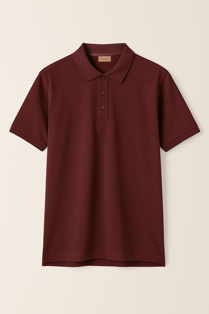 Classic Burgundy Polo Shirt –  Divik Fashion