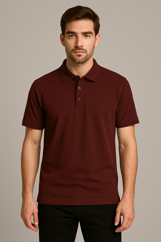 Classic Burgundy Polo Shirt –  Divik Fashion