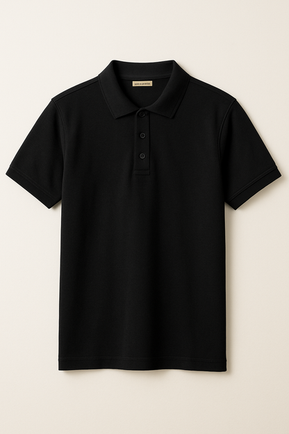 Premium Black Polo T-Shirt for Men – Classic Fit | Breathable Cotton | Everyday Essential | Divik Fashion